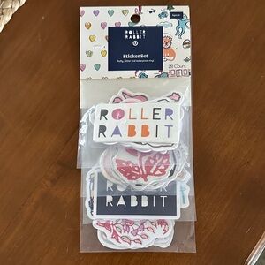 Roller Rabbit Sticker Pack - Pink, Navy, White